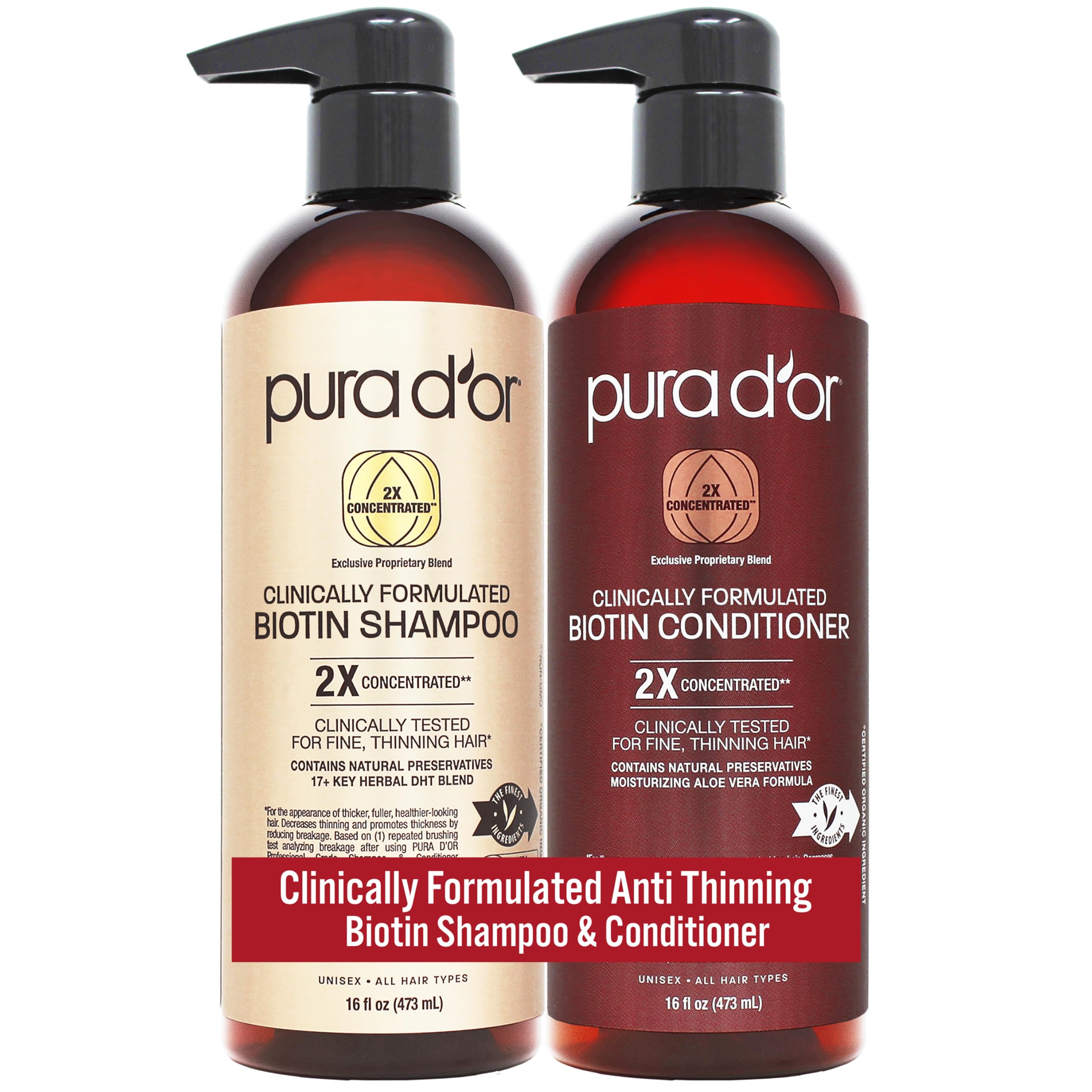pura d'or ビオチンシャンプー 473ml 2個セット Amazon.com : PURA D'OR Clinically Formulated Biotin Shampoo